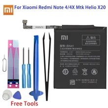 

Xiao Mi Original Phone Battery BN41 4100mAh For Xiaomi Redmi Note 4/4X Mtk Helio X20 High Quality Replacement Battery Free Tools