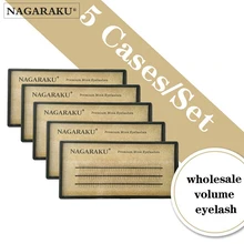 NAGARAKU объем ресниц макияж 0.07C 5 чехлов Лот 2D-6D ручной работы черный искусственный Cils Премиум ресницы предварительно сделанные веер наращивание ресниц