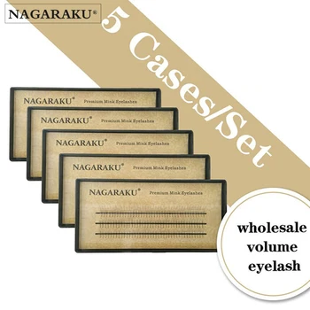 

NAGARAKU Volume Eyelashes Makeup 0.07C 5 Cases lot 2D-6D Handmade Black Faux Cils Premium Eyelash Premade Fan Eyelash Extension