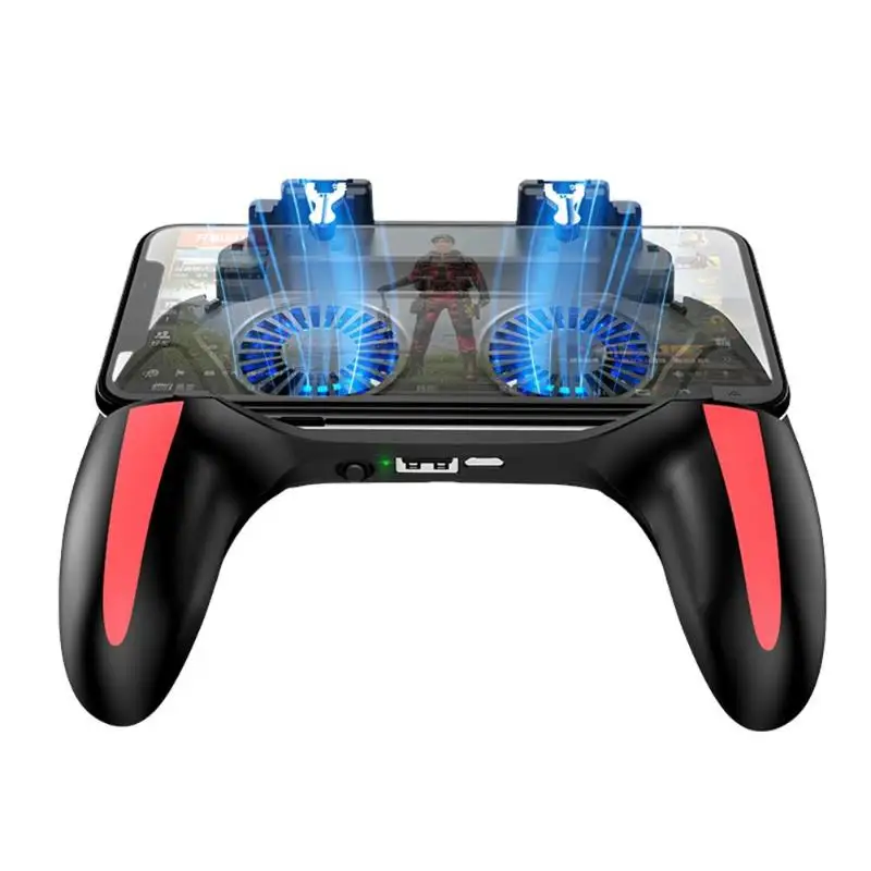  H10 Gamepad PUBG Controller 4 in 1 Mobile Game Double Cool Fan 5000mAh Power Bank Joystick for Andr
