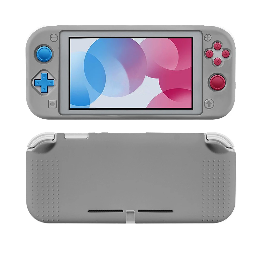 Силиконовый чехол для Switch Lite противоударный защитный щит полное покрытие консоль задняя крышка половина пакет сплошной цвет