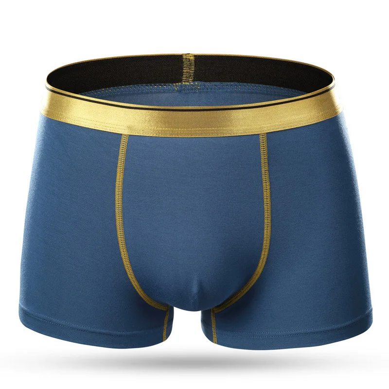 Dark blue 2pcs DENNYLITER 2 шт Брендовое качество Нижнее белье Мужские боксерские, модальные мужские боксеры сексуальные мужские трусы большого размера L-3XL - Цвет: Dark blue 2pcs