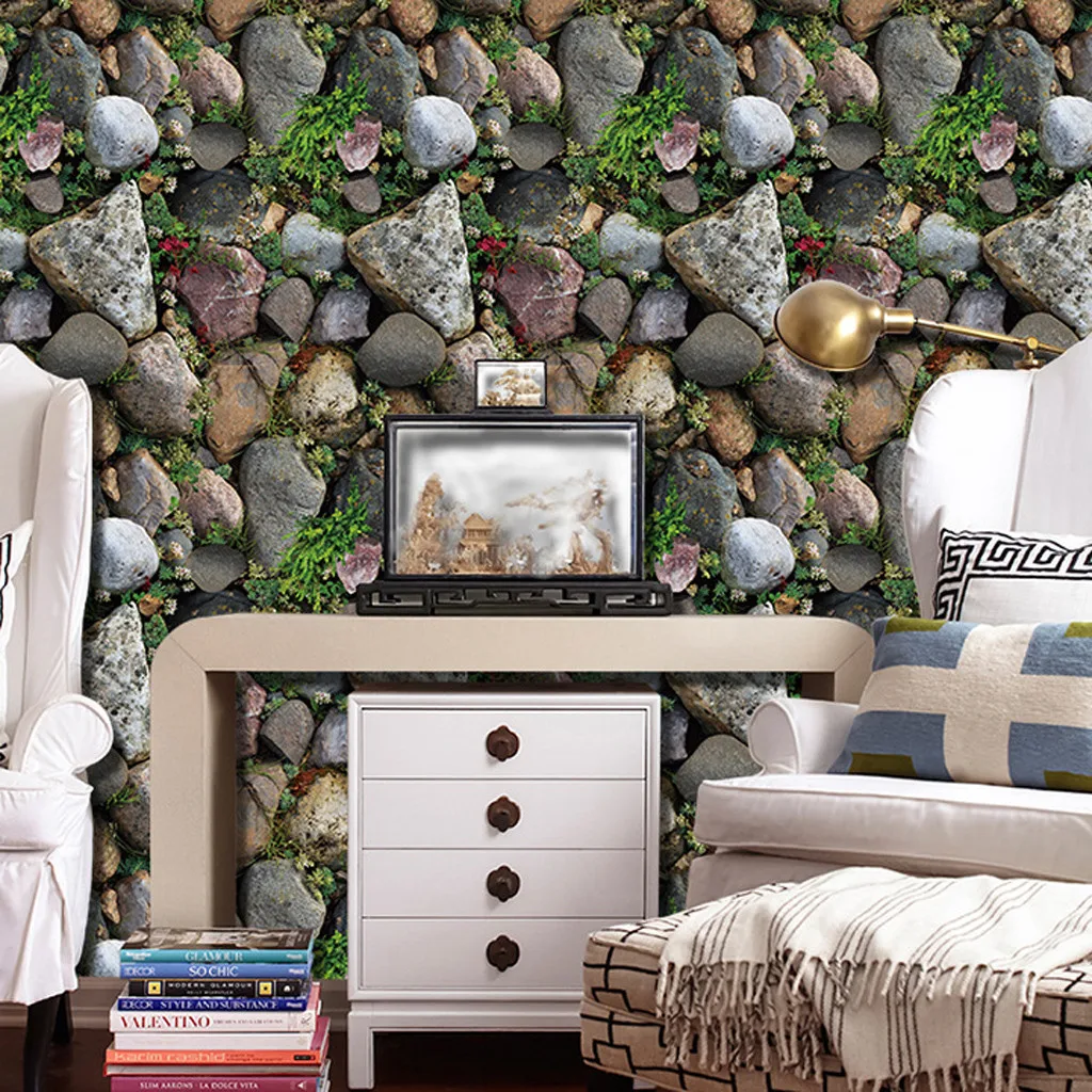 3d Wall Paper Brick Stone Rustic Effect Self Adhesive Wall Sticker Home Decor Bedroom Wallpapers Embossed Panels Vintage Poster Wall Stickers Aliexpress