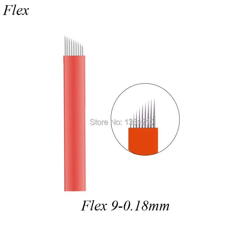 

CF 9 Dia 0.18mm 50pcs Manual Eyebrow Permanent Makeup Needles Tattoo Micro Blade For Tobori Pen