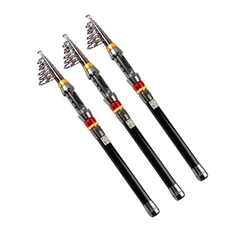 

Carbon Fiber Portable Telescopic Fishing Rod 1.8M-3.6M Sea Carp Fishing Spinning Rod Fish Hand Fishing Tackle