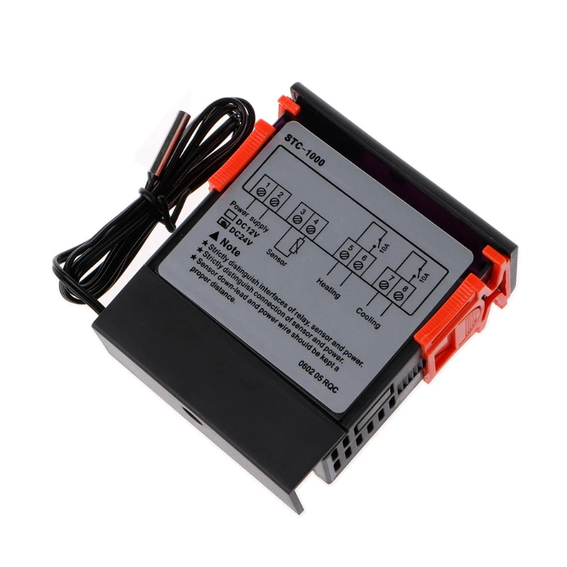12 V/24 V STC-1000 цифровой Температура контроллер термостат w/NTC 875F