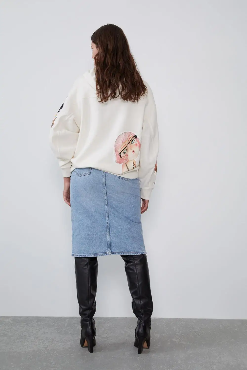 Модный пуловер уличная мультяшная осень зима 2019 джемпер с капюшоном