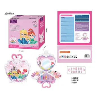 

Kids Children Teen Girls Make Up Nail Polish Lip Gloss Makeup Brushes Eyeshadow Set Kit Cosmetic Pretend Play Girl Gift