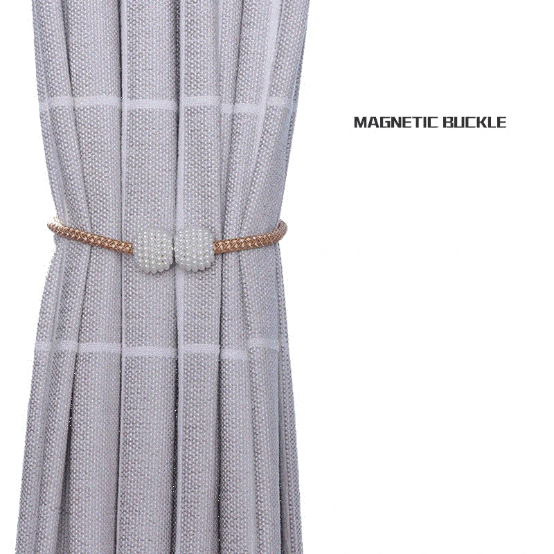 

Curtain Pearl Magnetic Buckle Strap Magnet Buckle Modern Simple Installation-free Curtain Fashion