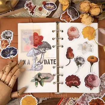 

20pack/lot Plant flower creative cute special shaped sticker scrapbook photo album stationery box sealing Stickers