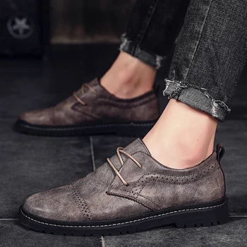 

New Trend Casual Shoes Mens Anti Slip Leather Shoes Men Comfortable Fashion Men Sneakers Good Quality Luxury Brand Men Shoes