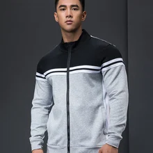 Хлопковая куртка для бега, Зимняя мужская Спортивная Приталенная толстовка, тренировочная трикотажная ветрозащитная куртка для тенниса, спортивная куртка на молнии