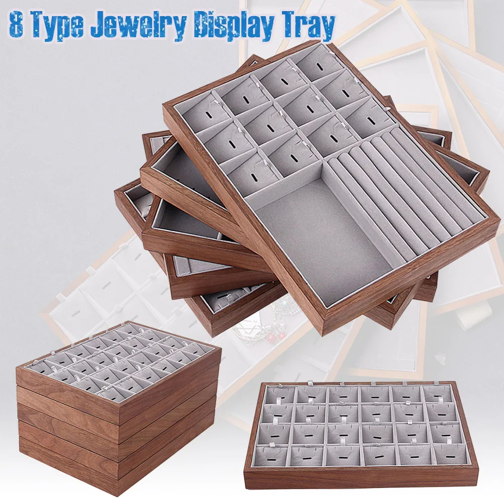 Small Jewelry Box Jewelry Storage Case with Cover Velvet Jewelry Organizer Display Tray for Rings Studs Earrings Watches