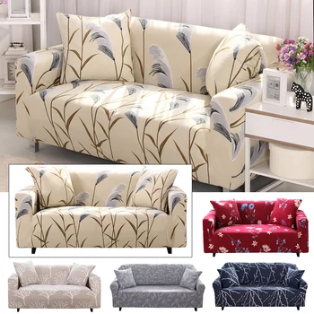 

Fully-wrapped Sofa Slipcovers Anti-dust Floral Printing Stretch Elastic Sofa Cover Cotton Towel Sofa Covers For Living Room