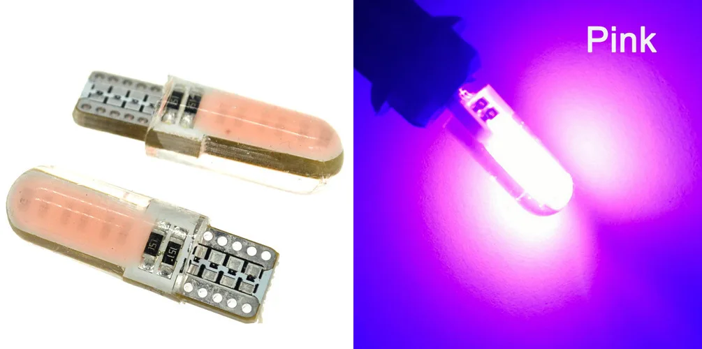 Hviero T10 194 2825 WY5W W5W COB LED Silica gel Waterproof Wedge Light Car marker light reading dome Lamp Auto parking bulbs DC 12V