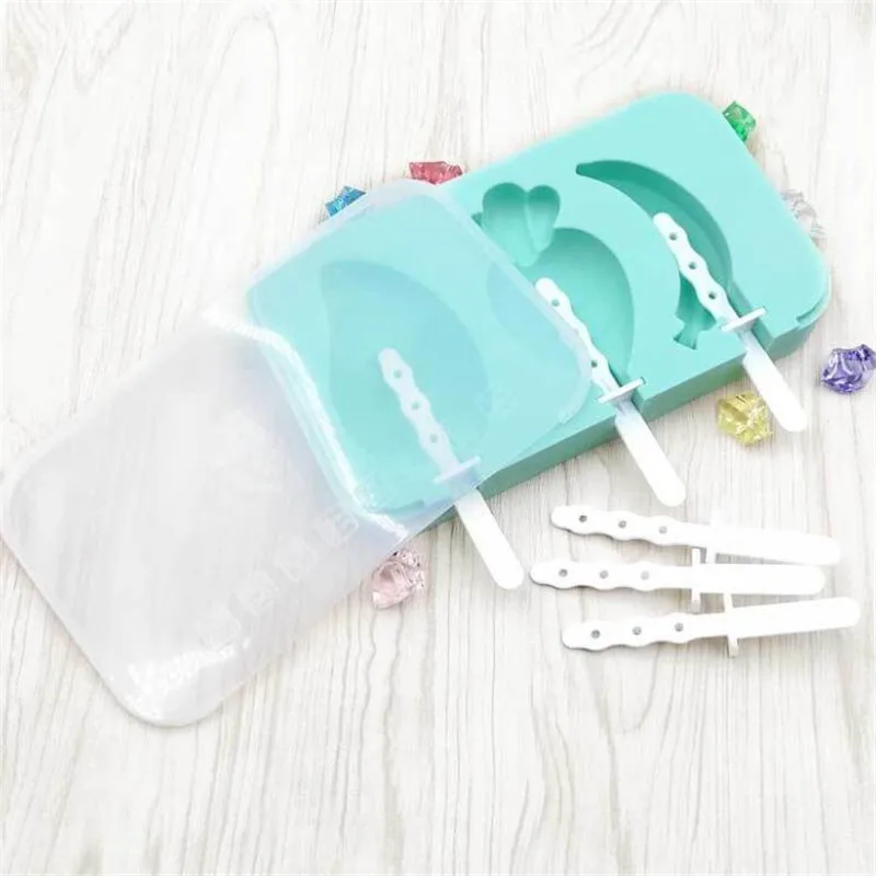 DIY силиконовая форма для мороженого, формы для мороженого, держатель для мороженого, форма для замороженного льда с крышкой для палочек для мороженого, кухонный инструмент