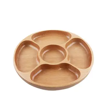 

25CM Creative Nuts Dry Fruits Plate 5 Compartments Snack Dry Fruit Plate Candy Tray Snack Cake Fruit Trays Kitchen Home Supplies