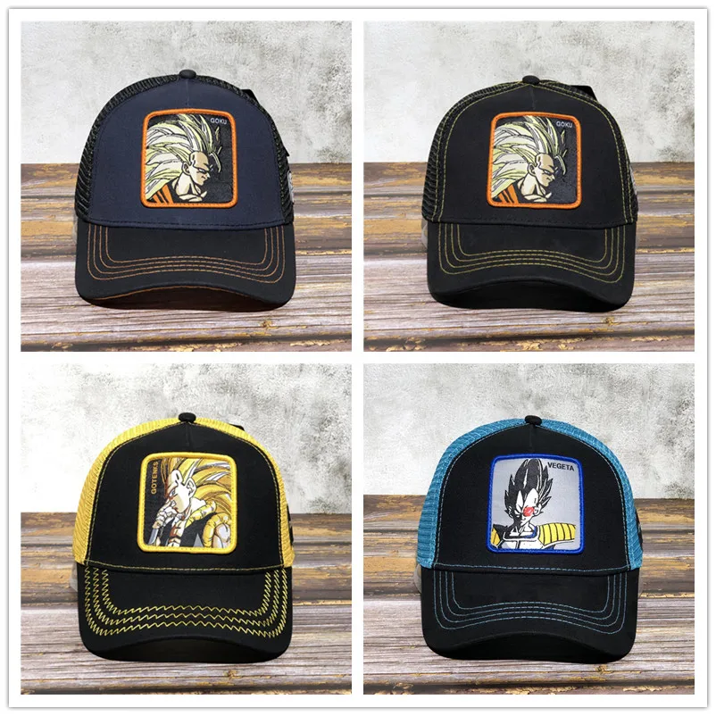 Новая брендовая Кепка Dragon Ball Z VEGETA Snapback Trucker Dad Hat Мужская и женская кепка в стиле панк, хип-хоп, регулируемая косточка, сетчатая Кепка, Прямая поставка