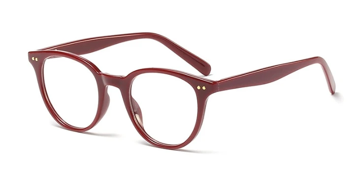45965 кошачий глаз круглые очки с заклепками оправа для мужчин и женщин Оптические модные компьютерные очки - Цвет оправы: C4 red