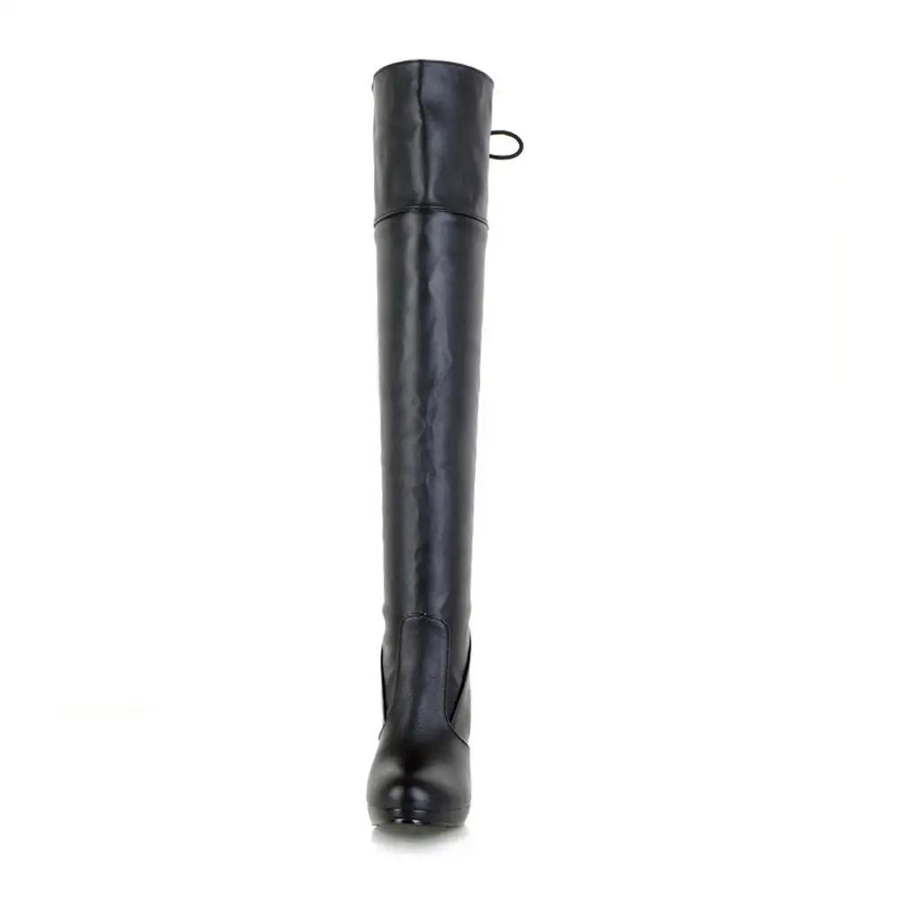 SARAIRIS Plus Size 43 Spike High Heels Solid Elegant Shoes Woman Boots Female Fashion Over The Knee Boots Women Shoes