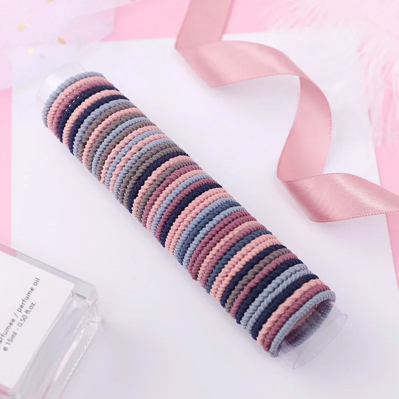 14 50 шт./компл. Карамельный цвет резинка для волос Scrunchies резинок для девочек Для женщин резинка для волос не поврежденные волосы Головные уборы аксессуары для волос - Цвет: 14