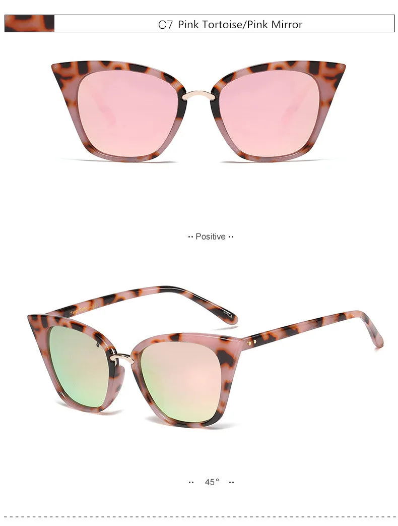 Ретро женские кошачьи глаза градиентные линзы солнцезащитные очки, черный/Черепаха UV400 защита женские зеркальные линзы Модные солнцезащитные очки S168