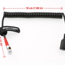 Кабели Элвина Zacuto Gratical Eye видоискатель силовой спиральный кабель под прямым углом 2 Pin to D-tap