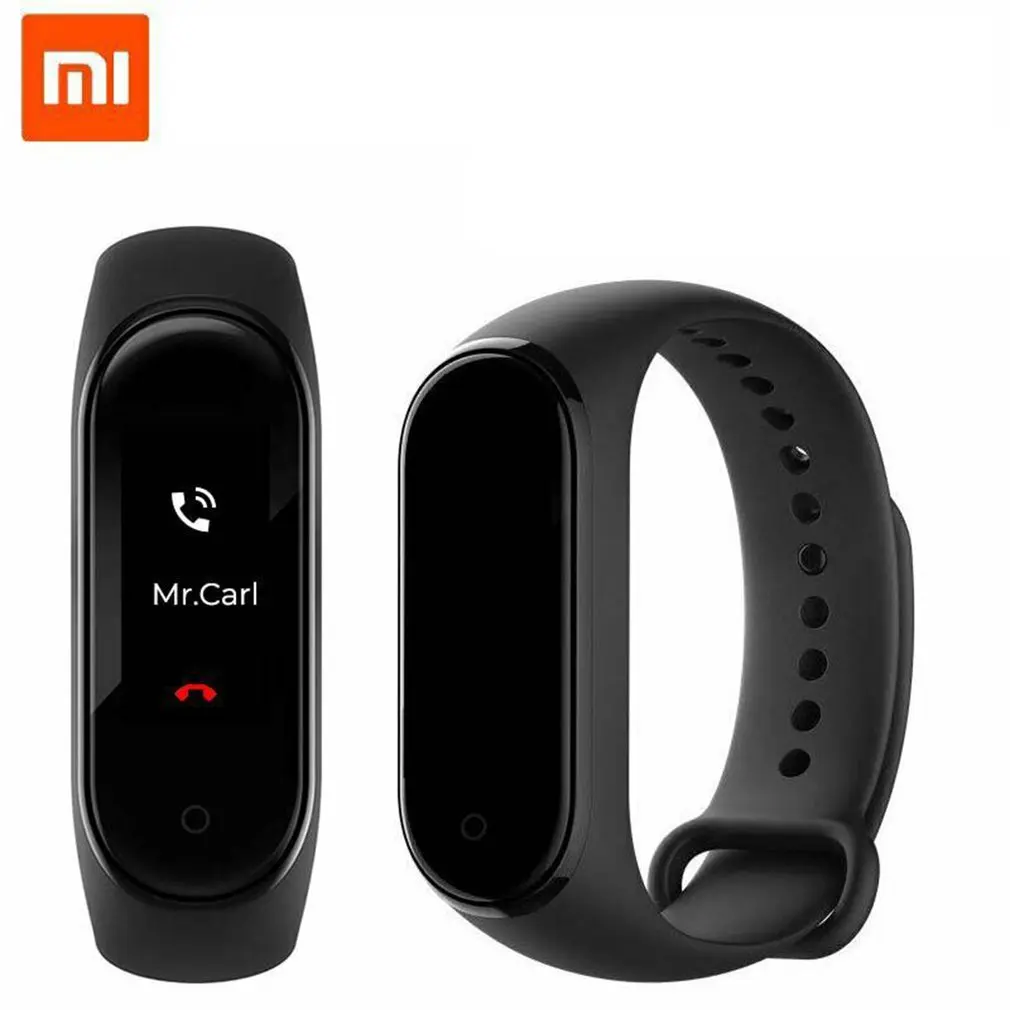 Новинка 2019 Оригинал Xiaomi mi Band 4 Смарт цветной экран Браслет Пульс фитнес 135 мАч