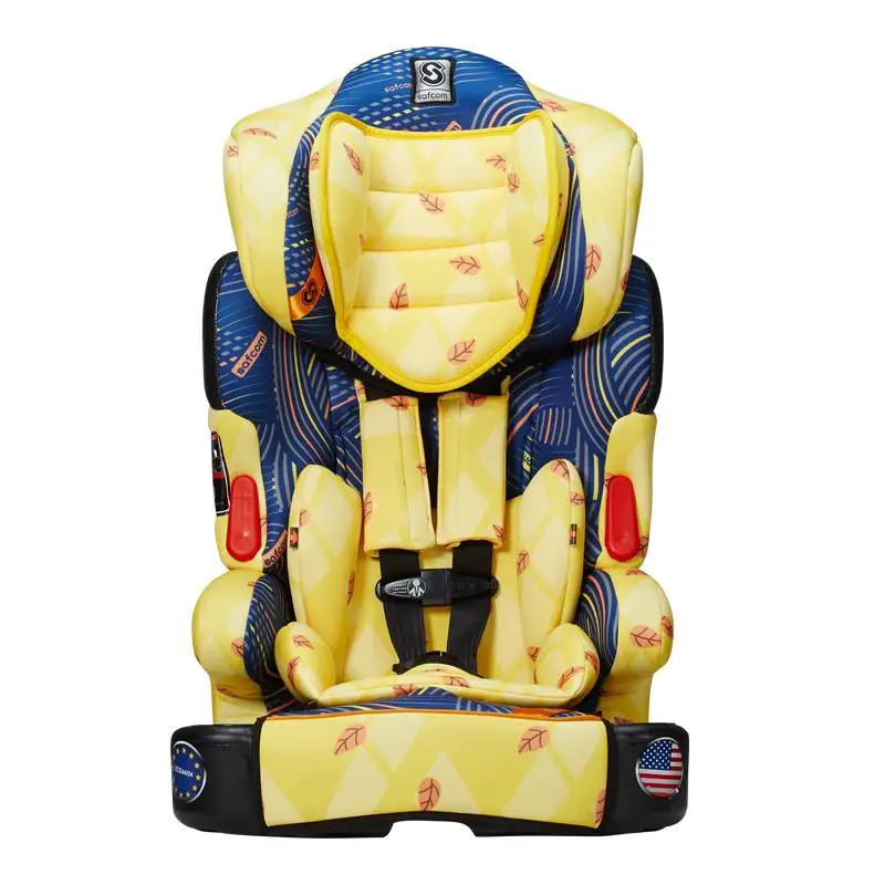 Детское сиденье безопасности детское автомобильное крепление Подушка Детское сиденье От 9 до 12 лет - Цвет: yellow