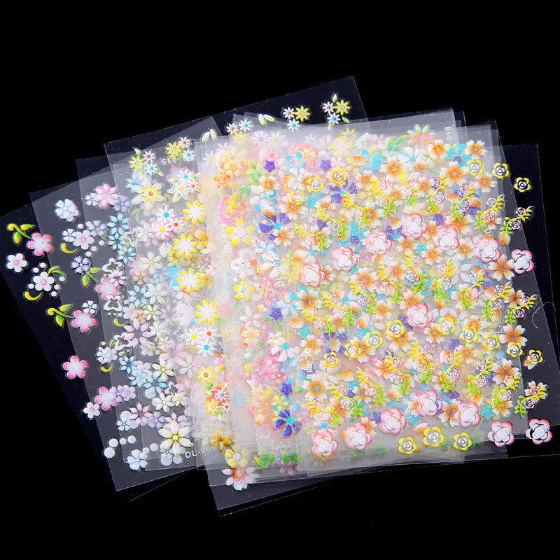 

30 Pcs/set Beautiful Fashion DIY Tools Nail Art Stickers Decoration 30 Designs Flower Heart Tips Decals Nail Art Accessories
