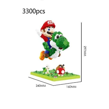 

Classic game micro diamod block Nintendoes building bricks fly super marioes bros yoshi nanobrick educational toy collection