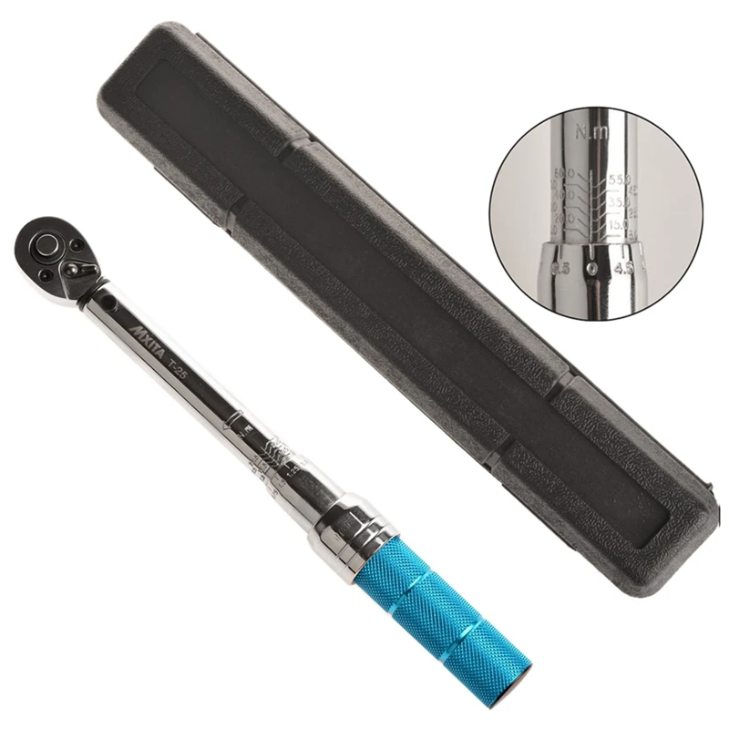MXITA 1/2inch 5-60N.m Preset Adjustable Torque Wrench Auto Tire Repair Tool Accuracy 3% High precision professional hand tools B