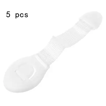 

5pcs Safety Lock Baby Door Protection Plastic Security Drawer Toilet Guard Strap