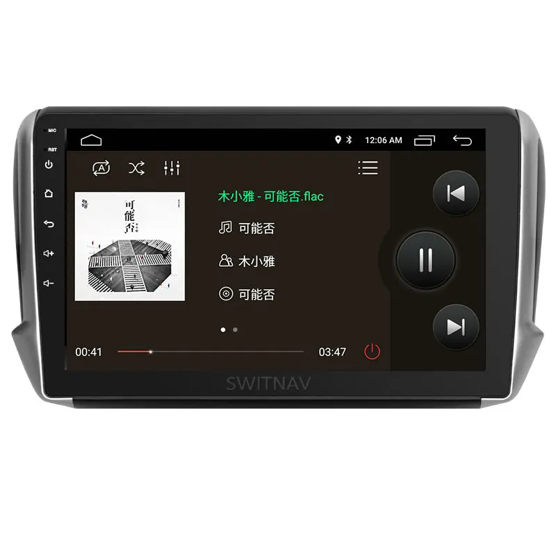 SWITNAV большой экран Android 9,0 автомобильный dvd-плеер для PEUGEOT 208/2008 Автомобильный мультимедийный поддержка DVR dab OBD Автомобильный аудио gps