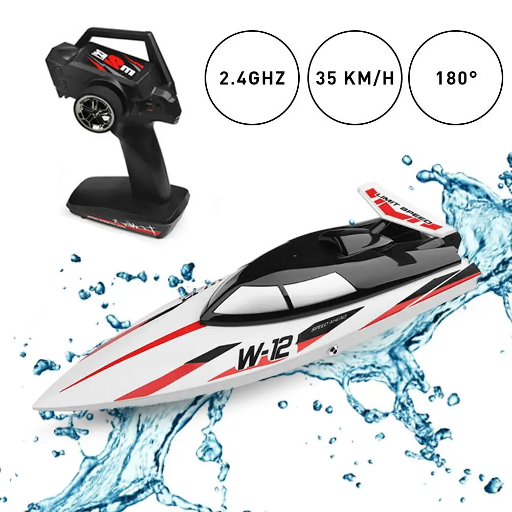 

RC Boat 2.4GHZ 35KM/H High Speed Electric Racing Boat Strong Motor Power Boat Automatically Turn With 180 Angles RC Boat Toys
