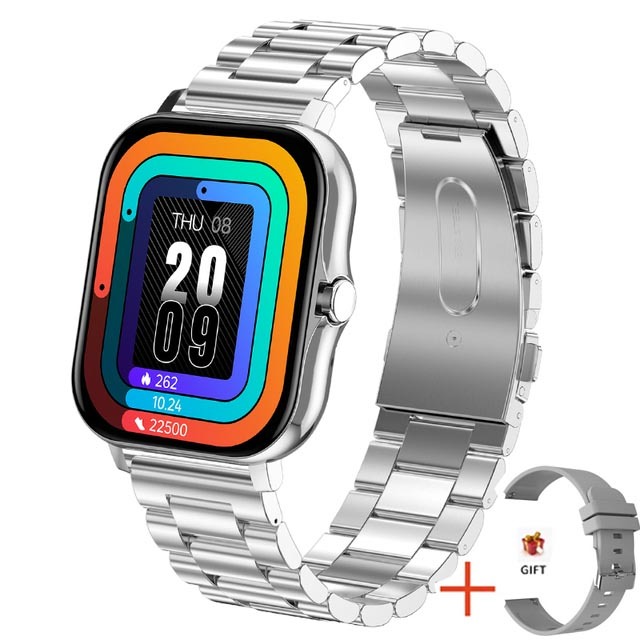 New Women Smart Watch Men 1.69" Color Screen Full Touch Fitness Tracker Bluetooth Call Smart Clock Ladies Smartwatch Women