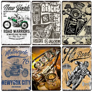 

Hot Road Metal Sign Tin Sign Plaque Metal Vintage Pub Bar Decor Wine Plate Poster Home Decor Art Painting Wall Sticker