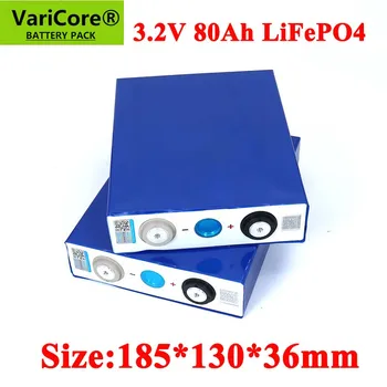 

2pcs 3.2V 80Ah LiFePO4 battery pack Lithium iron phospha 80000mAh 12V 24V 240A Motorcycle Electric Car Solar Inverter batteries