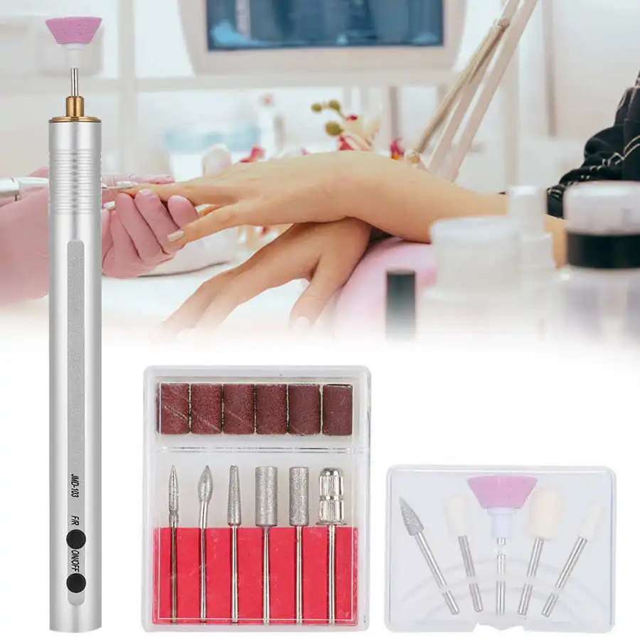 

1set Newest Professional Nail Drill 15000RPM Rechargeable Electric Nail Drill Machine Nail Grinding Polisher Manicure Machine