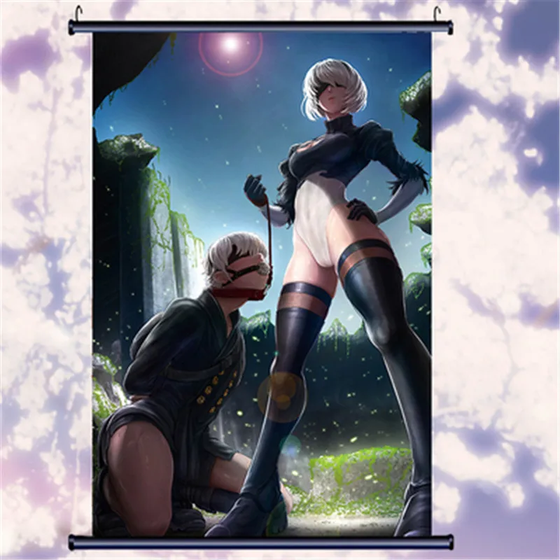 НИР: автоматы YoRHa № 2 Тип B плакат повесить картину фигурку Мальчик Спальня настенные художественные украшения X2911