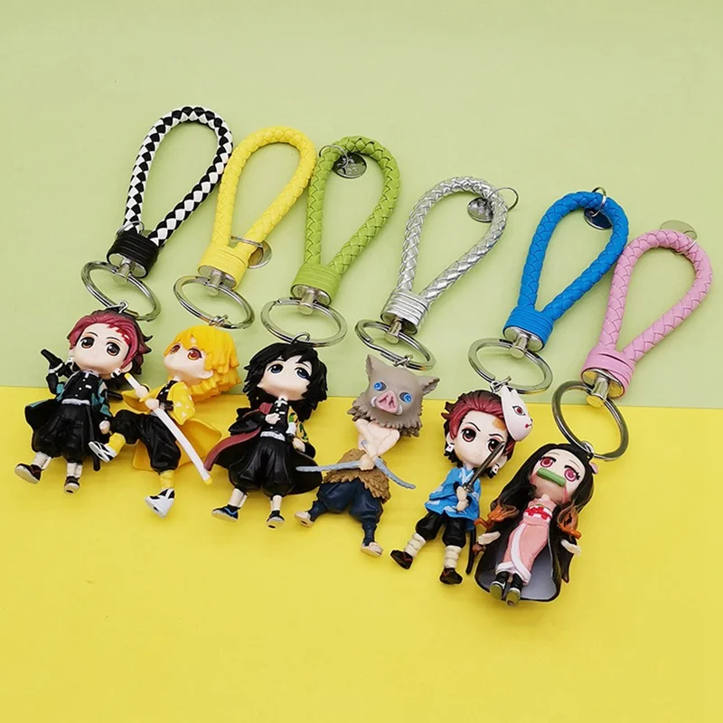 6 шт./лот аниме демон Slayer: Kimetsu No Yaiba брелки двусторонний брелок косплей акриловый