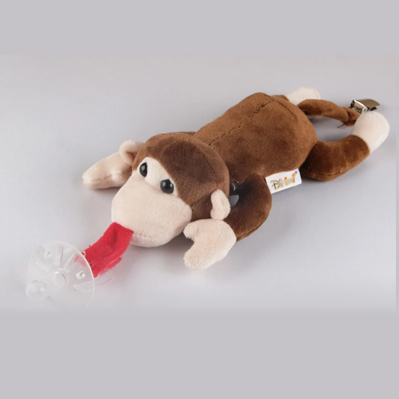 Baby Pacifier Chain Clips Newborn Plush Animal Toys Soother Nipples Holder (not include Pacifier)
