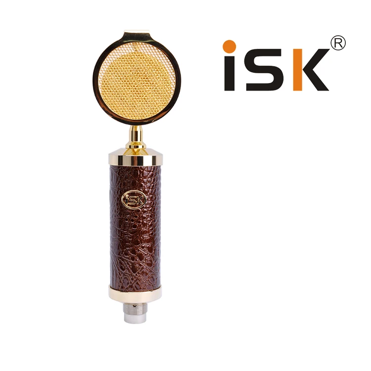 Высококачественный ISK RM-18 чистый позолоченный Большой конденсаторный микрофон с
