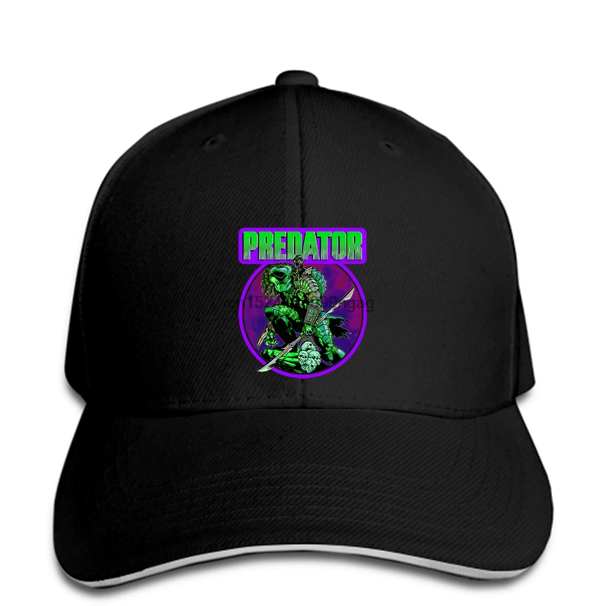 Baseball Cap Predator Men s - Neon Green and Purple Circle Logo Image snapback hat Peaked | Аксессуары для одежды
