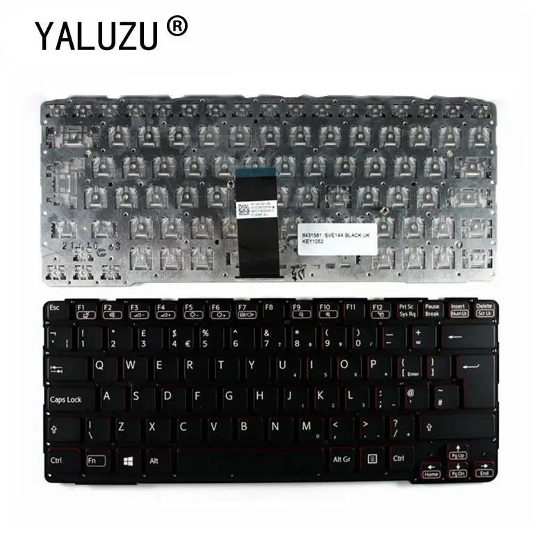 Клавиатура Великобритания/JP для Sony Vaio SVE14 SVE14A 1V1EB SVE14A1S6RP SVE14A1S6RW SVE14A1V1EP QWERTY без рамки