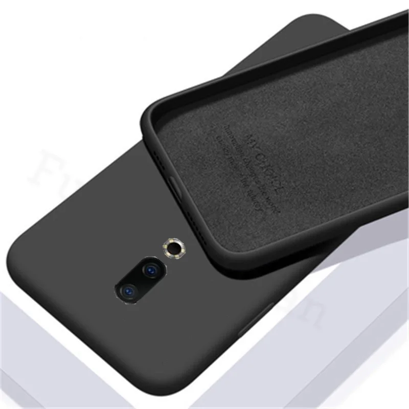 cases for meizu Original Liquid Silicone Case For Meizu 16 16X meizu 16th 16s Pro 16XS Shockproof Rugged Soft Cover Protective Shell cases for meizu black