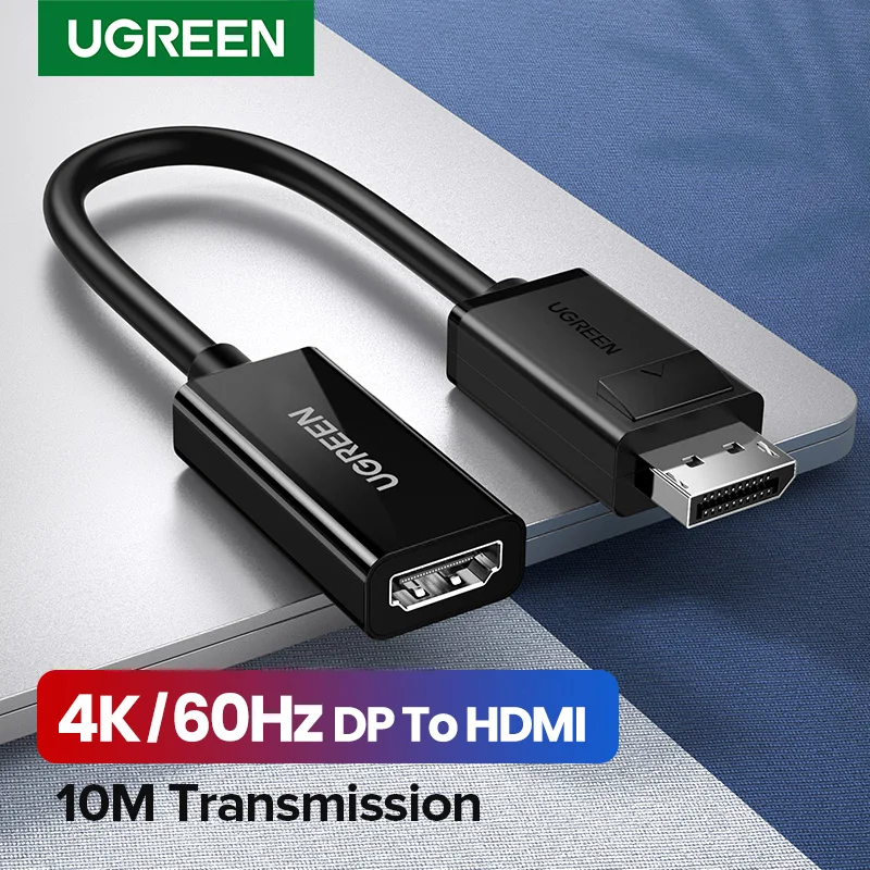 UGREEN-adaptador Displayport DP a HDMI convertidor de Cable de puerto de pantalla 1080P para PC, portátil, proyector, adaptador Displayport a HDMI - AliExpress