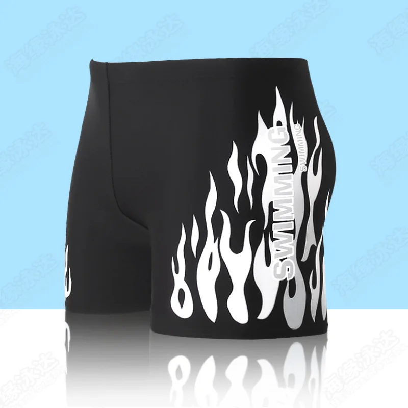 

Swimming Trunks High Quality Flame Printed Swimming Trunks-Style Quick-Dry Large Size Beach Swimwear Swimsuit Men's