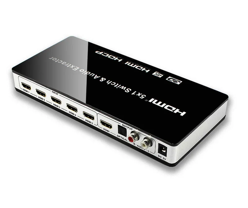 5x1 HDMI переключатель аудио экстрактор 4K x 2K видео 3D 5 в 1 выход Toslink стерео RCA для PS3/4