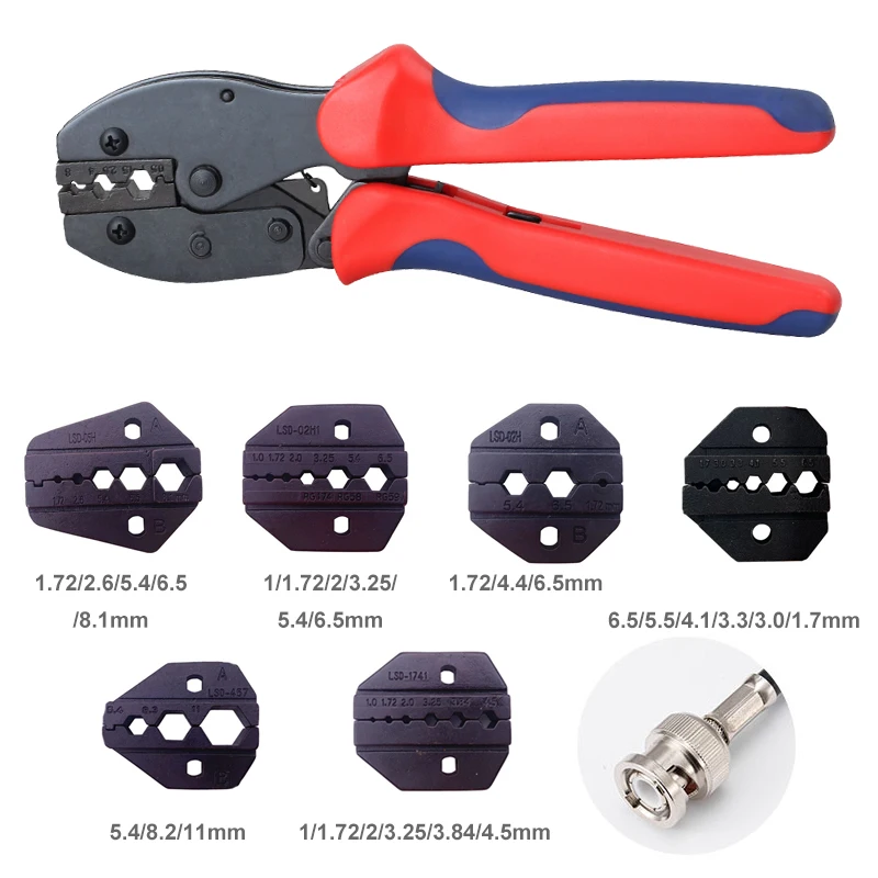 RG316RG55RG58RG59RG11Crimpingpliercoaxialconnectorscrimping